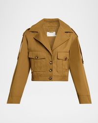 Zimmermann - Luna Drill Cropped Cargo Jacket - Lyst
