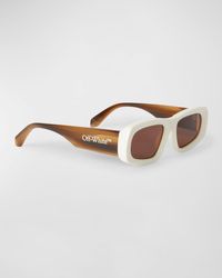 Off-White c/o Virgil Abloh - Austin Acetate Oval Sunglasses - Lyst