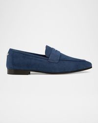 Bougeotte - Flaneur Suede Penny Loafers - Lyst