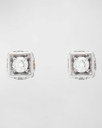 Miseno - 18k White Gold Diamond Stud Earrings - Lyst