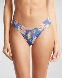 Hanky Panky - Printed Low-Rise Signature Lace Thong - Lyst