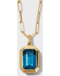 Goshwara - 18k Manhattan London Blue Topaz Pendant Necklace - Lyst