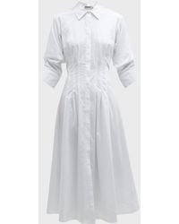 Jonathan Simkhai - Jazz Core Cotton Poplin Pintuck Midi Dress - Lyst