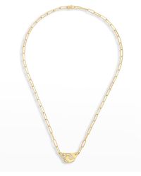 Dinh Van - Yellow Gold Menottes R10 Medium Chain Necklace With 1 Side Diamond - Lyst