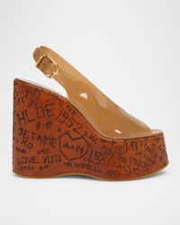 Chloé - Maxime Jelly Slingback Platform Sandals - Lyst