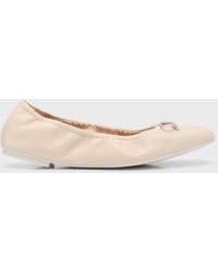 Stuart Weitzman - Bardot Lambskin Bow Ballerina Flats - Lyst