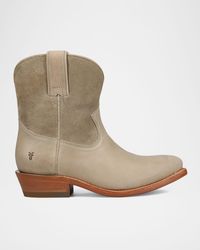Frye - Billy Mixed Leather Western Short Boots - Lyst
