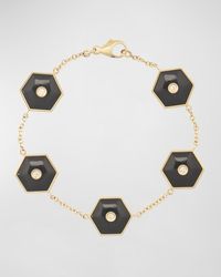 Miseno - Baia Sommersa 18k Yellow Gold Bracelet With White Diamonds And Onyx - Lyst