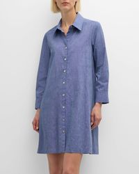 Finley - Plus Size Trapeze Oxford Shirtdress - Lyst