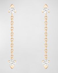 Piaget - Sunlight 18k Rose Gold Diamond Chain Drop Earrings - Lyst