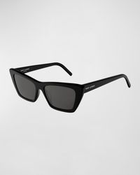 Saint Laurent - Cat-eye Acetate Sunglasses - Lyst