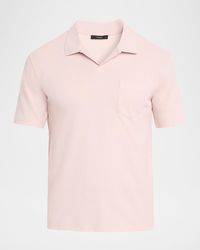 Vince - Apos;S Textured Johnny Collar Polo Shirt - Lyst
