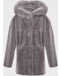 Gorski - Reversible Textured Lamb Shearling Parka With Merinillo Lamb Shearling Trim - Lyst