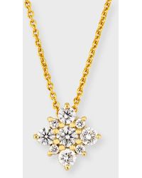 Roberto Coin - 18K Diamond Starburst Pendant Necklace - Lyst