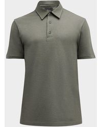 Brioni - Cotton Jersey Polo Shirt - Lyst