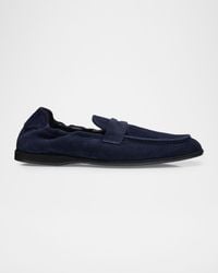 Brioni - Apos;S Suede Flex-Sole Penny Loafers - Lyst