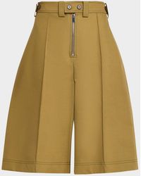 Christopher John Rogers - Cotton Twill Wide-Leg Culottes - Lyst