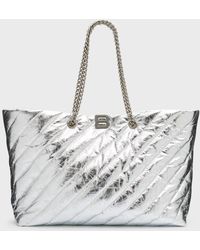 Balenciaga - Crush Large Metallic Quilted Tote Bag - Lyst