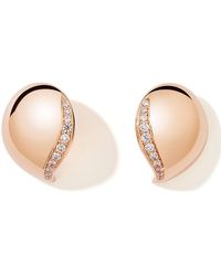Tamara Comolli - 18k Rose Gold Signature Wave Earrings With Diamonds - Lyst