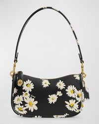 COACH - Swinger 20 Floral-Print Leather Shoulder Bag - Lyst