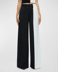 Alice + Olivia - Pompey High-Rise Wide-Leg Colorblock Pants - Lyst