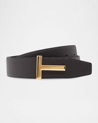 Tom Ford - Apos;S Signature T Leather Belt - Lyst