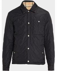 Burberry - Apos;S Reversible Check Quilted Nylon Overshirt - Lyst