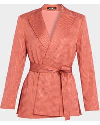 Emanuel Ungaro - Rhinestone Wrap-Front Jacket - Lyst
