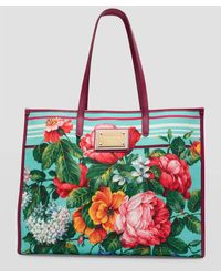 Dolce & Gabbana - Dg Floral-Print Shopper Tote Bag - Lyst