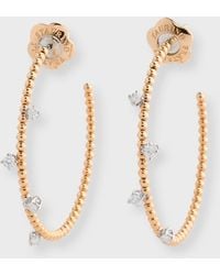 Staurino - 18k Rose Gold La Vuleta Diamond Hoop Earrings - Lyst