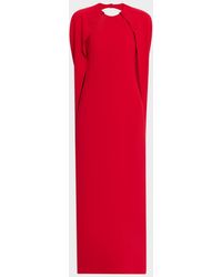 Alberta Ferretti - Backless Draped Cape Maxi Dress - Lyst