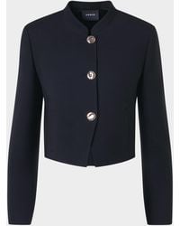 Akris - Kadet Short Wool Jacket - Lyst