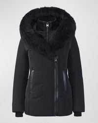 Mackage - Adali Hooded Down Jacket With Shearling Collar - Lyst