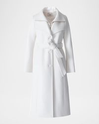 SOIA & KYO - Ilana-U Belted Wool-Blend Coat With Bib - Lyst