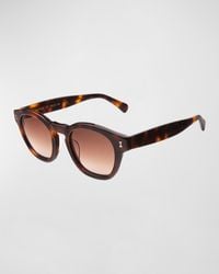 Illesteva - Madison Round Acetate Sunglasses - Lyst