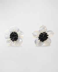 Stephen Dweck - Mother-of-pearl Flower Earrings With Black Spinel - Lyst