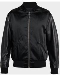 Givenchy - Apos;S Mix Material Back-Logo Varsity Jacket - Lyst