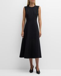 Lafayette 148 New York - Sleeveless Cutout Wool-Silk Midi Dress - Lyst