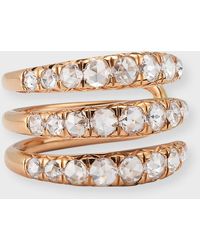 64 Facets - 18k Rose Gold Claw Ring With Round Rose Cut Diamonds, Size 5.5 - Lyst