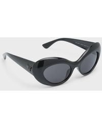 Versace - Medusa Plastic Oval Sunglasses - Lyst