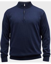 Peter Millar - Autumn Crest Quarter-zip Sweater - Lyst