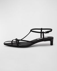 Jil Sander Heeled Sandals in Black | Lyst