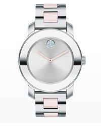Movado - Iconic 36Mm Crystal Dot Bracelet Watch, Blush - Lyst
