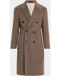 dunhill - Apos;S Merino Wool Double Face Top Coat - Lyst