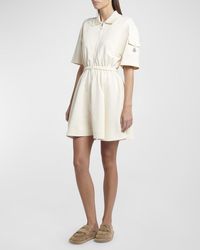 Moncler - Fit-and-flare Mini Shirtdress - Lyst