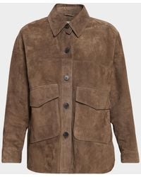 Arma - Kaylee Button-Down Suede Shirt Jacket - Lyst