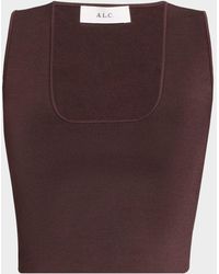 A.L.C. - Sera Square-Neck Crop Top - Lyst