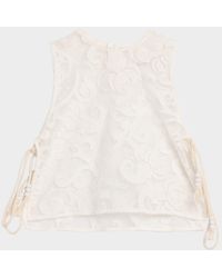JBQ - Bimini Embroidered Tie-Side Top - Lyst