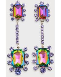 Elizabeth Cole - Gaia Linear Crystal Dangle Earrings - Lyst