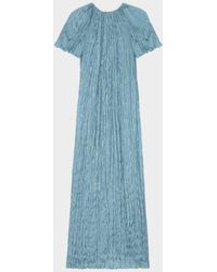 Lafayette 148 New York - Raglan-Sleeve Shimmer Plisse Maxi Dress - Lyst